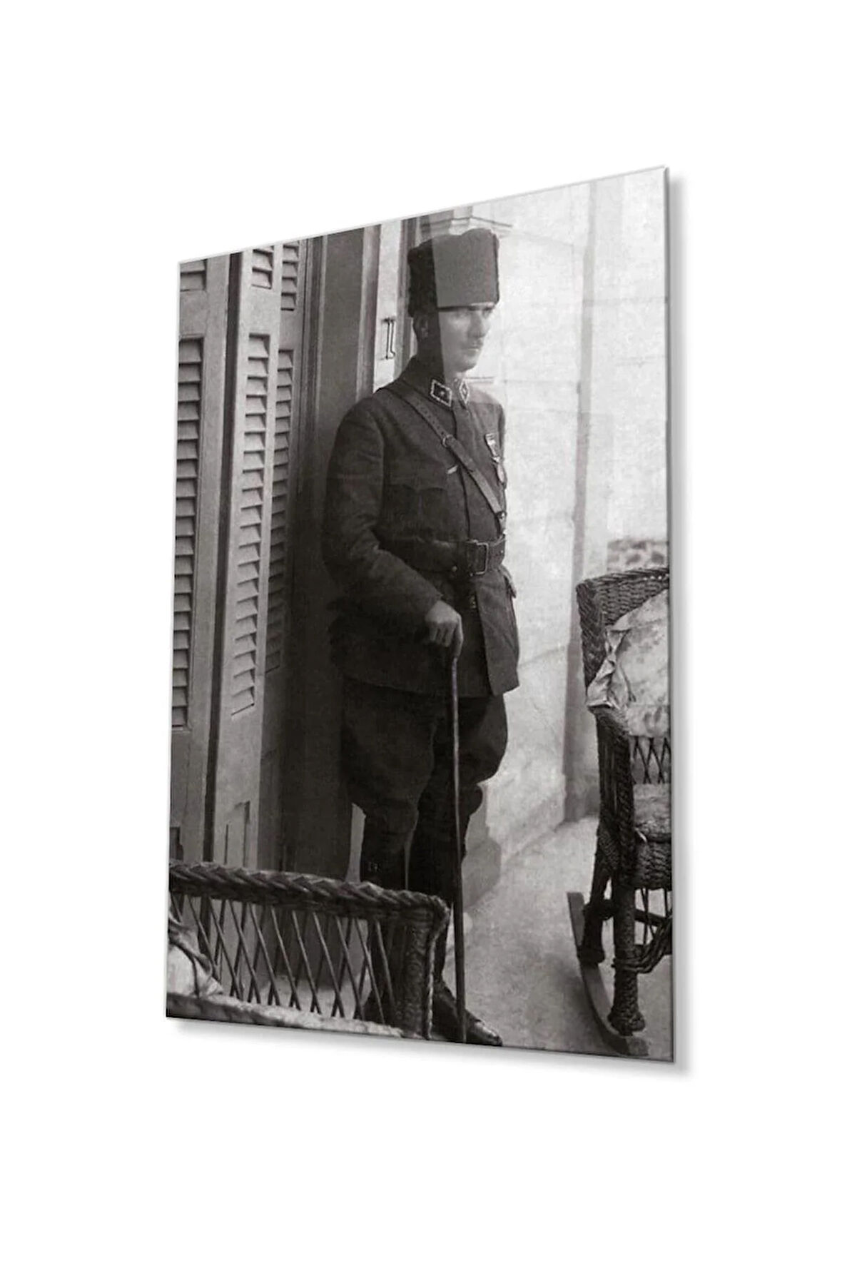 Atatürk Cam Tablo 4mm Dayanıklı Temperli Cam, Atatürk Glass Wall Art