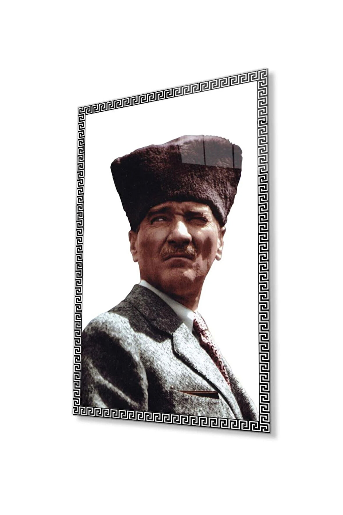 Atatürk Cam Tablo 4mm Dayanıklı Temperli Cam, Atatürk Glass Wall Art