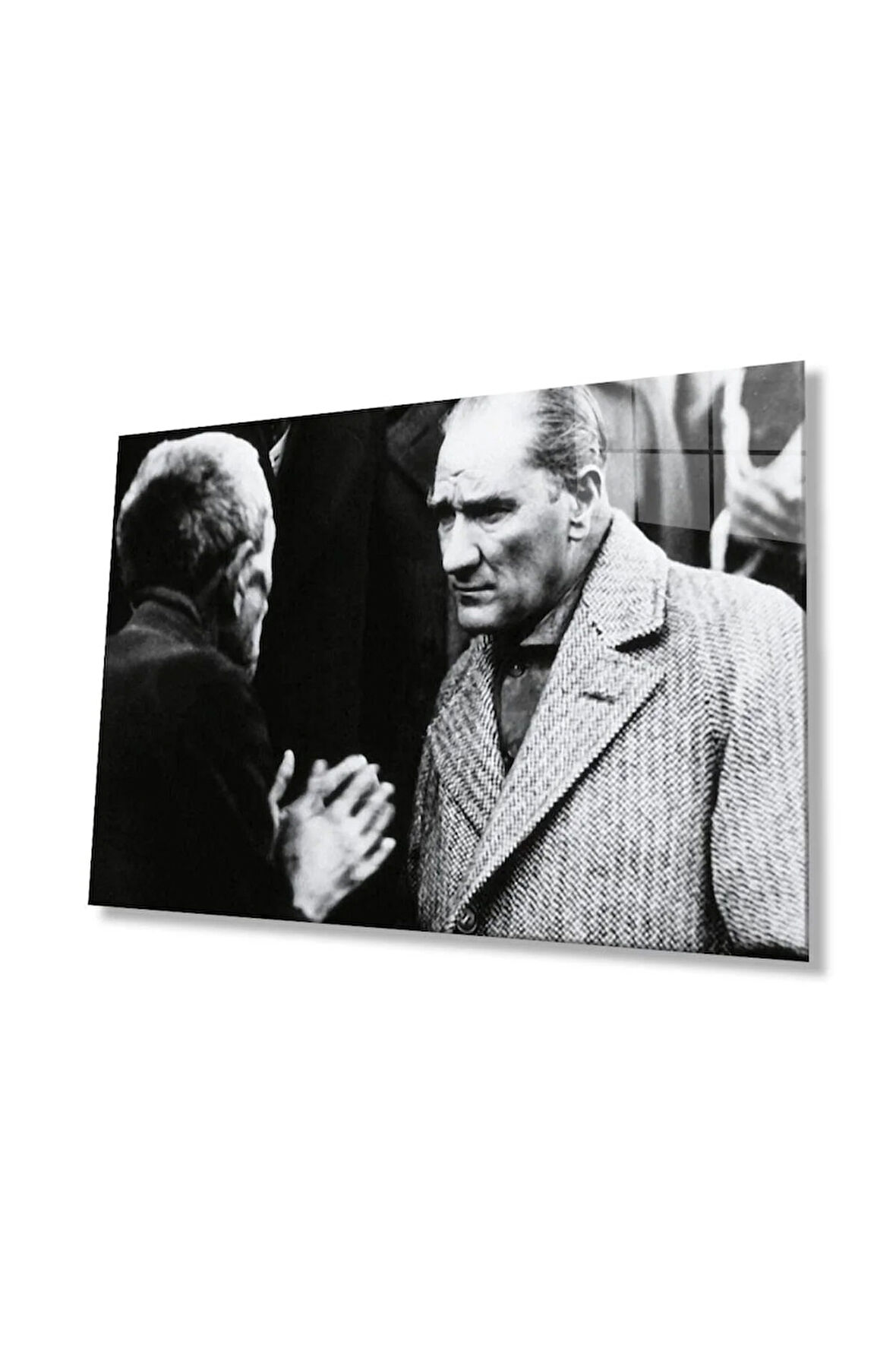 Atatürk Cam Tablo 4mm Dayanıklı Temperli Cam, Atatürk Glass Wall Art