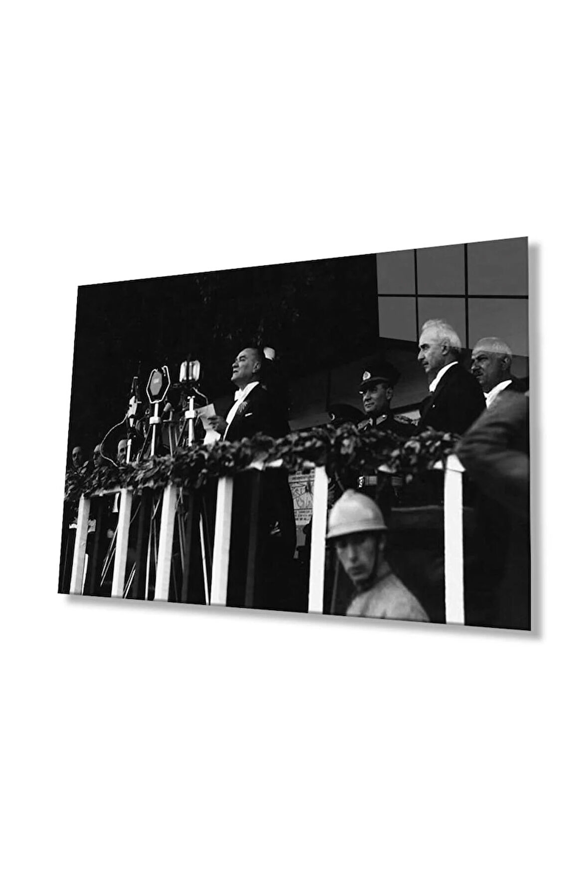 Atatürk Cam Tablo 4mm Dayanıklı Temperli Cam, Atatürk Glass Wall Art