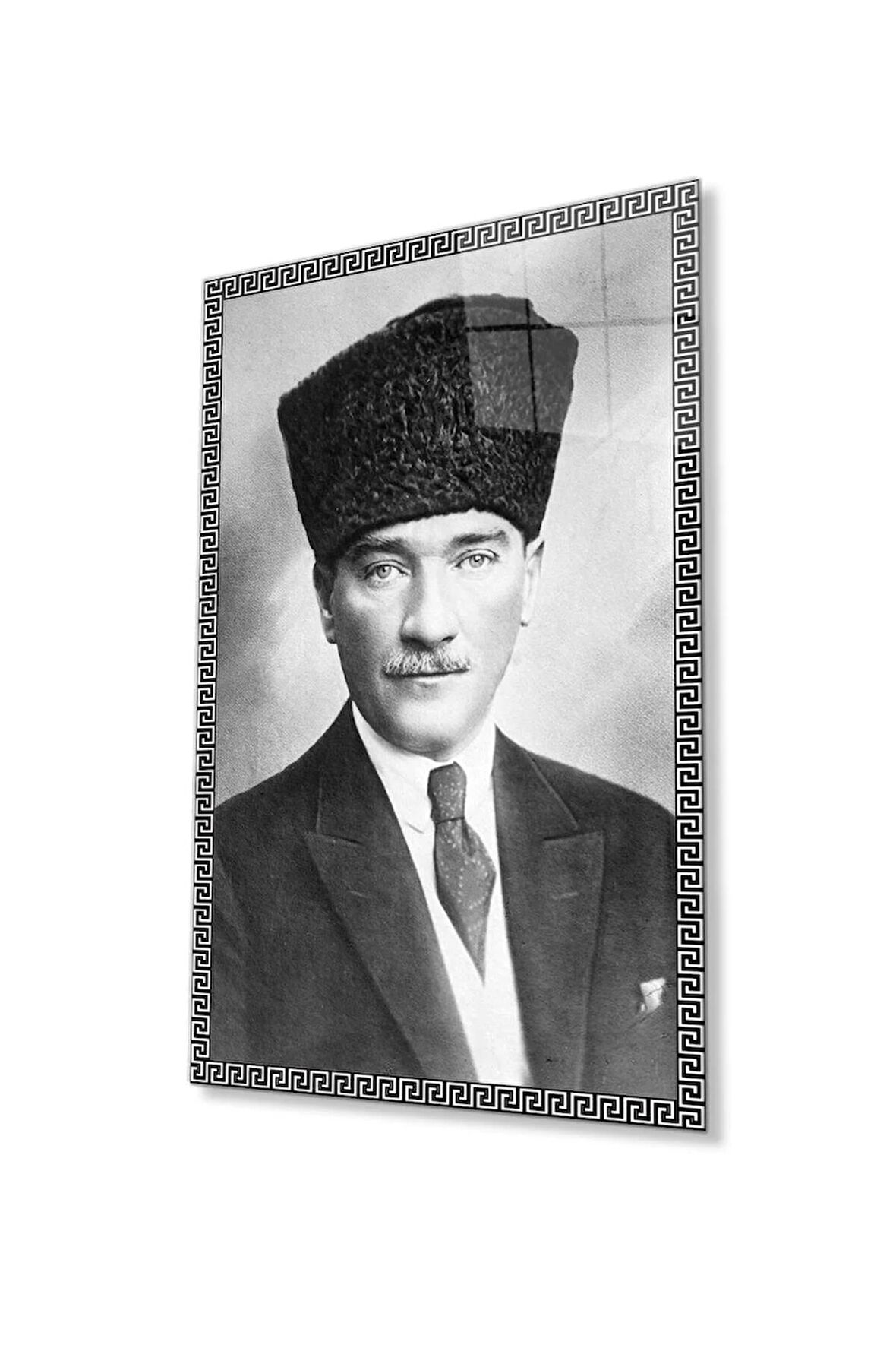 Atatürk Cam Tablo 4mm Dayanıklı Temperli Cam, Atatürk Glass Wall Art