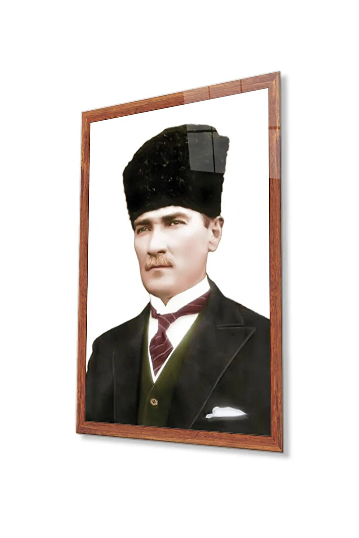 Atatürk Cam Tablo 4mm Dayanıklı Temperli Cam, Atatürk Glass Wall Art