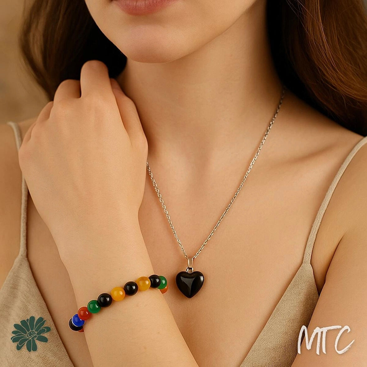 🪨 Çakmak Taşı (Flint) Doğal Taş Bileklik & Kolye(koruyucu ve güç verici)