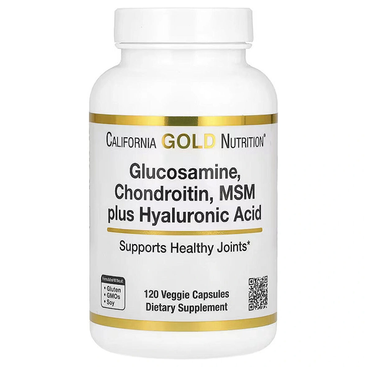California Gold Nutrition, Glucosamine(Glukozamin) Chondroitin, MSM plus Hyaluronic 120 Veggie Caps