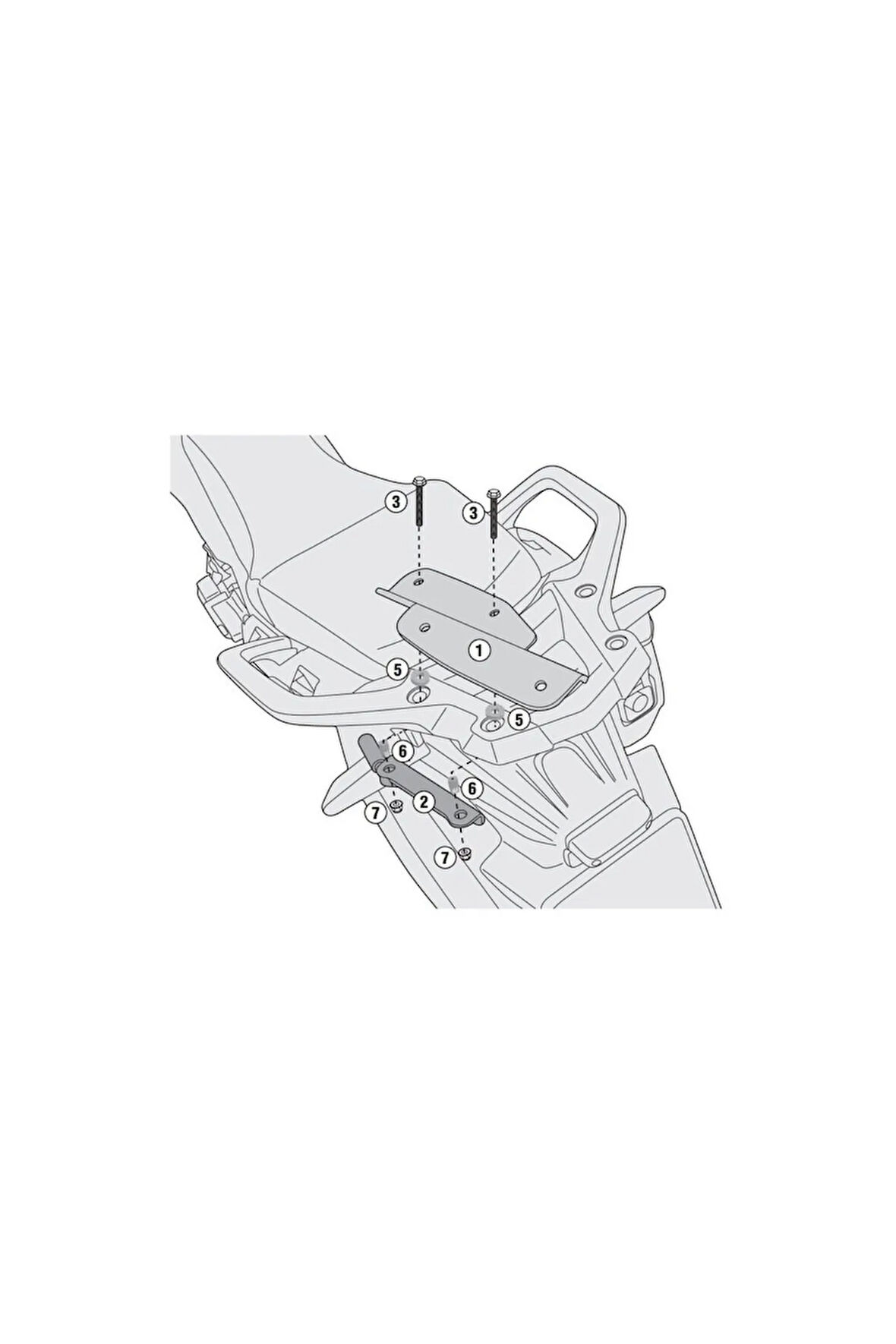 Kr1144 Honda Crf1000 Afrıca Twın (16-17) Arka Çanta Tasıyıc