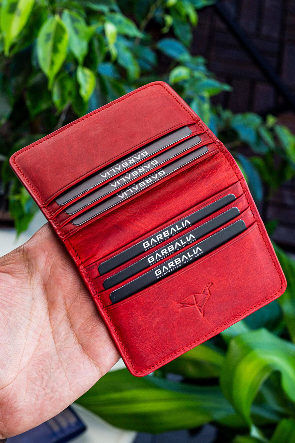 Garbalia Canvas Vintage Deri Kartlık Cüzdan