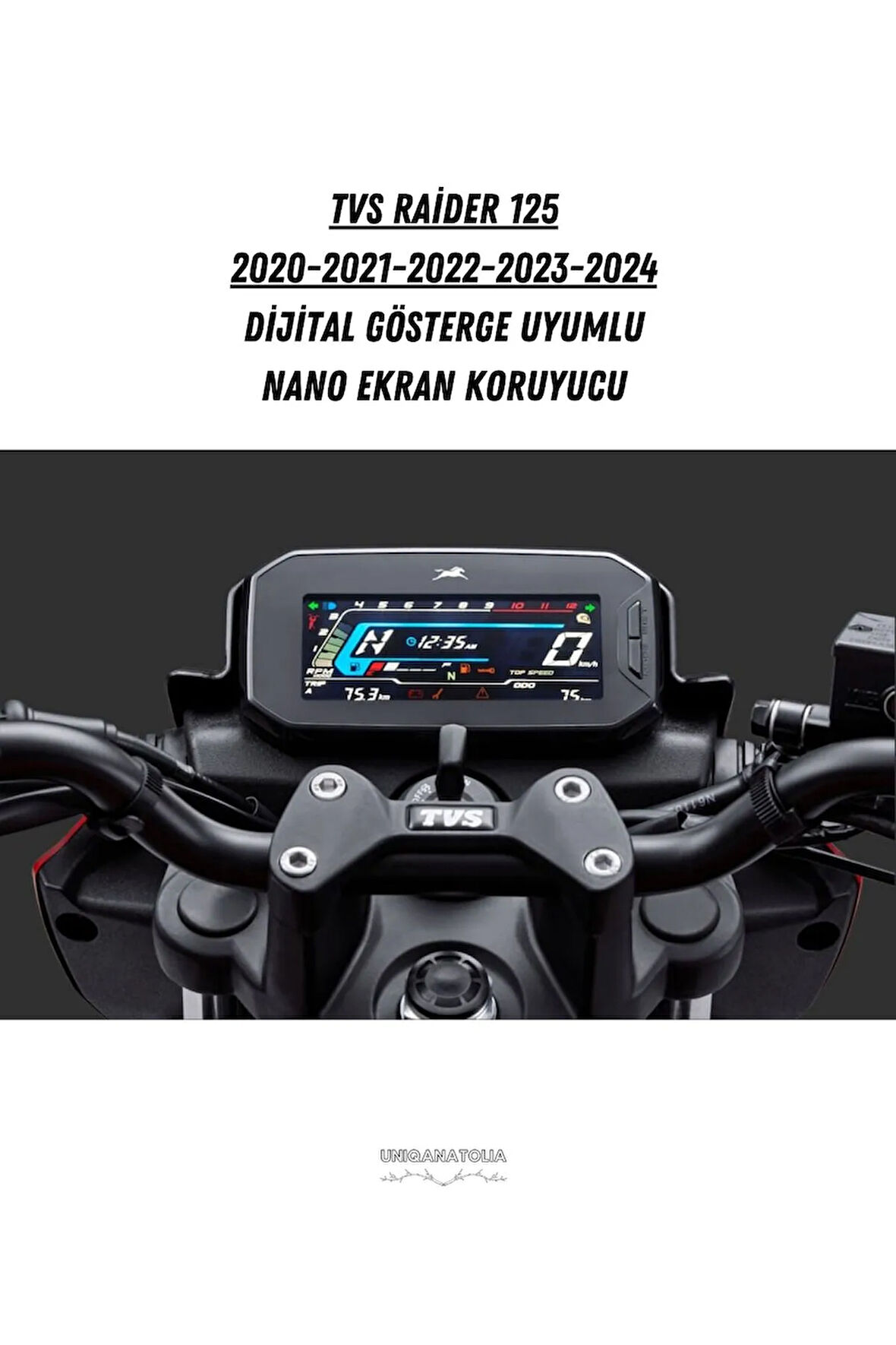 TVS Raider 125 2020 2021 2022 2023 2024 Dijital Gösterge Uyumlu Nano Ekran Koruyucu