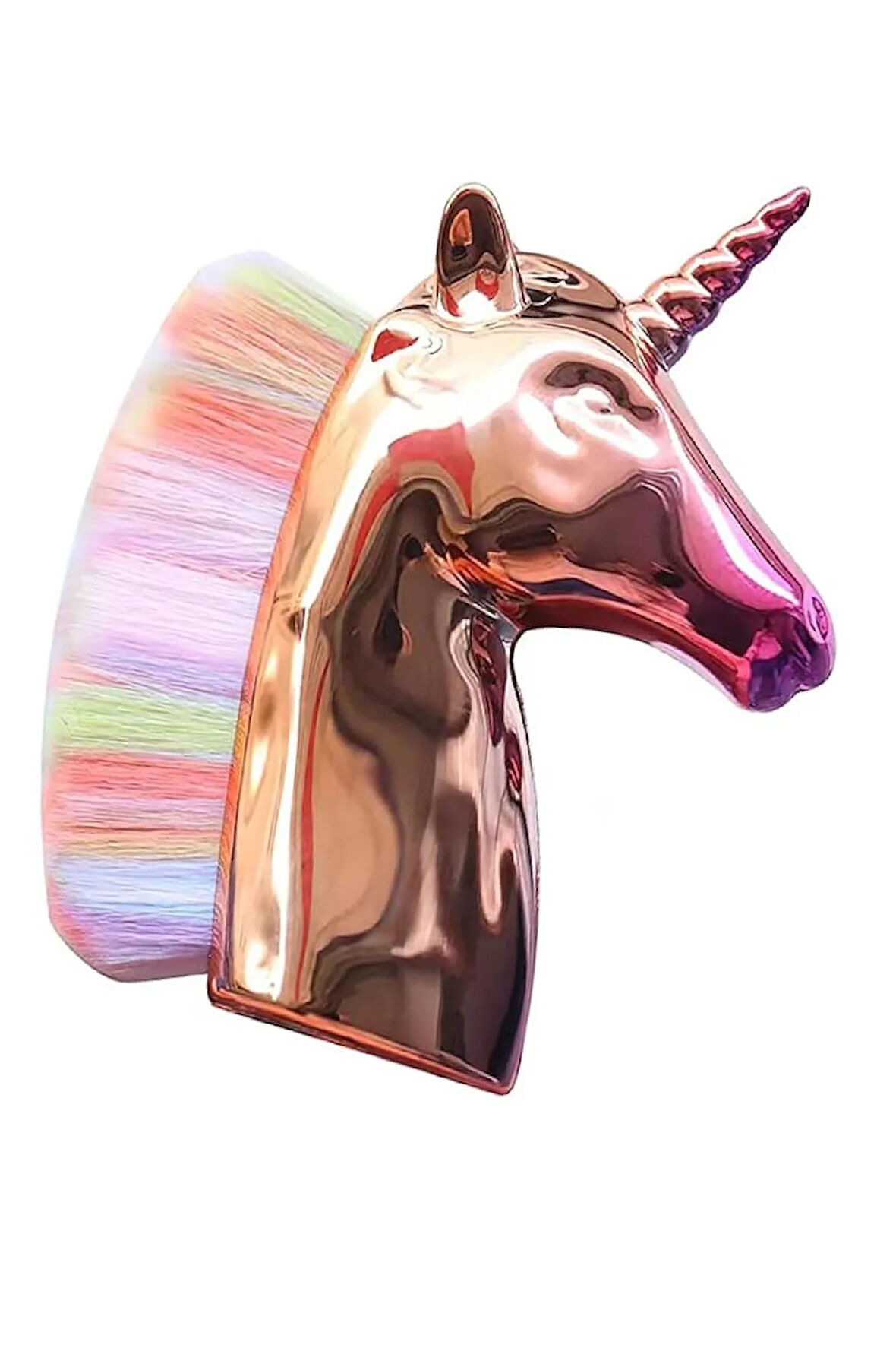 Caş Dekorasyon Altın Renk Unicorn Allık Fırçası Makyaj Fırçası