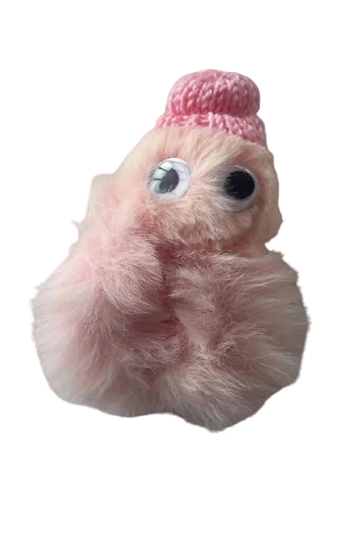 Caş Dekorasyon Pembe Renk Canavar Figürlü Peluş Simit Toka