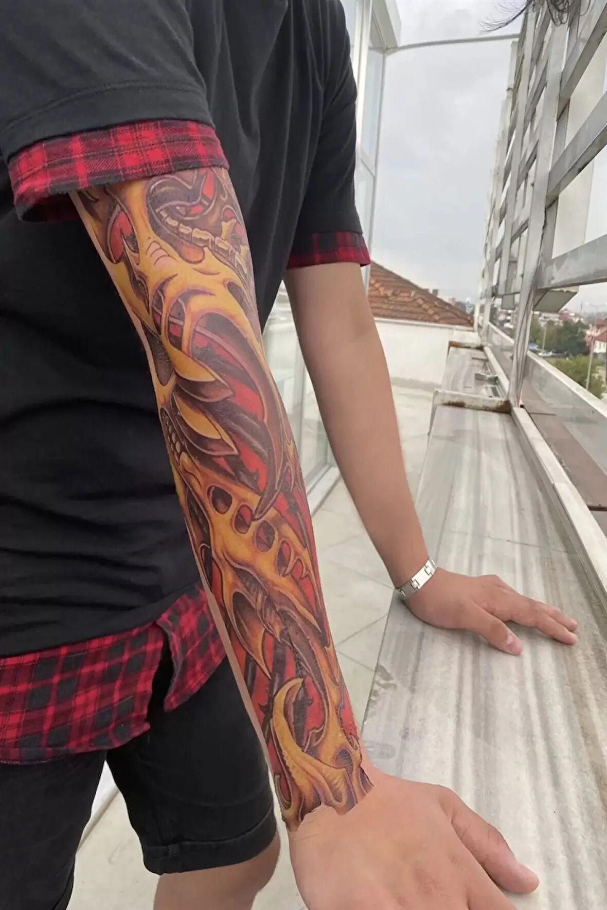 Caş Dekorasyon Geçici Sarmal Kol Dövme Tattoo