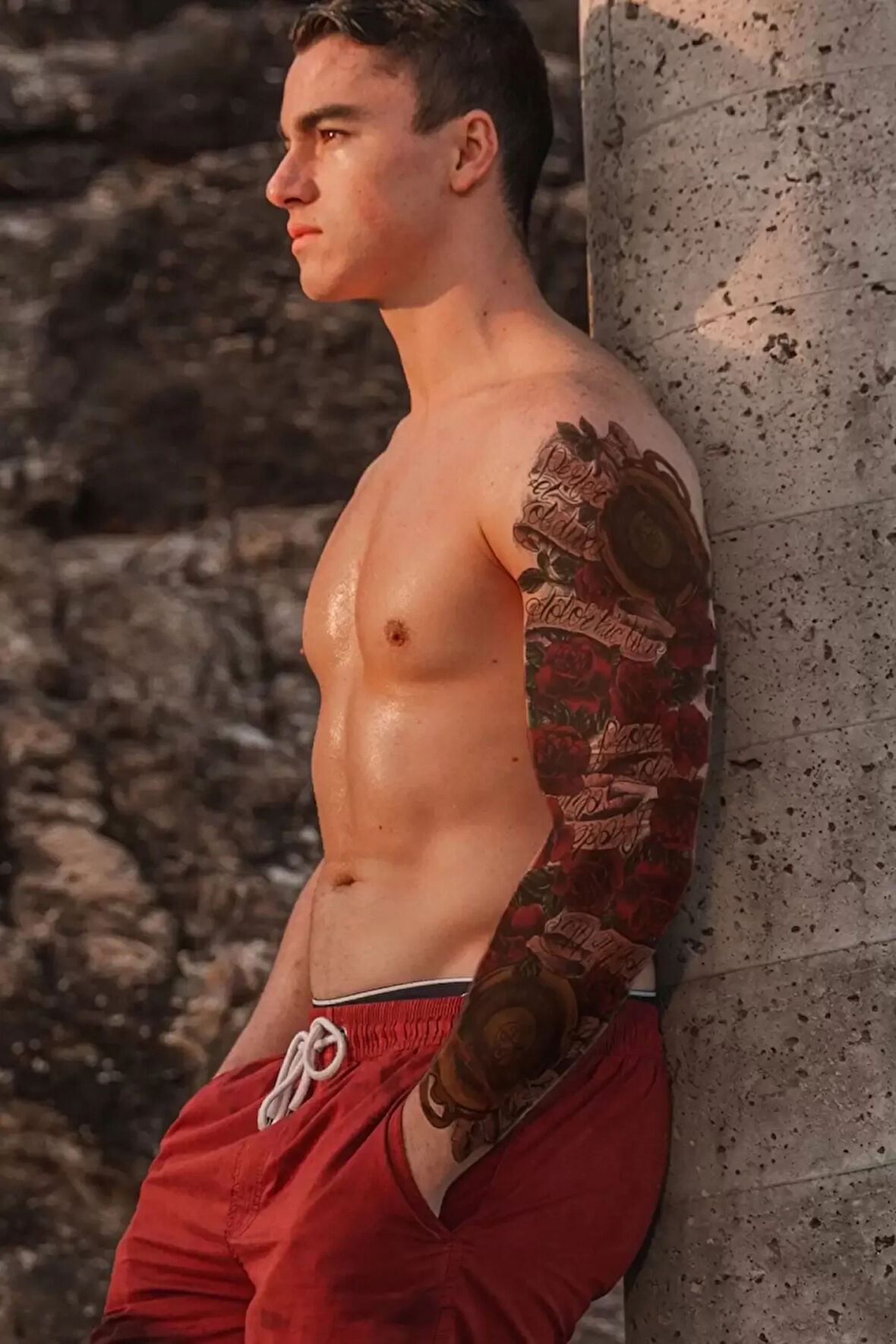 Caş Dekorasyon Geçici Gül Modelli Kol Dövme Tattoo