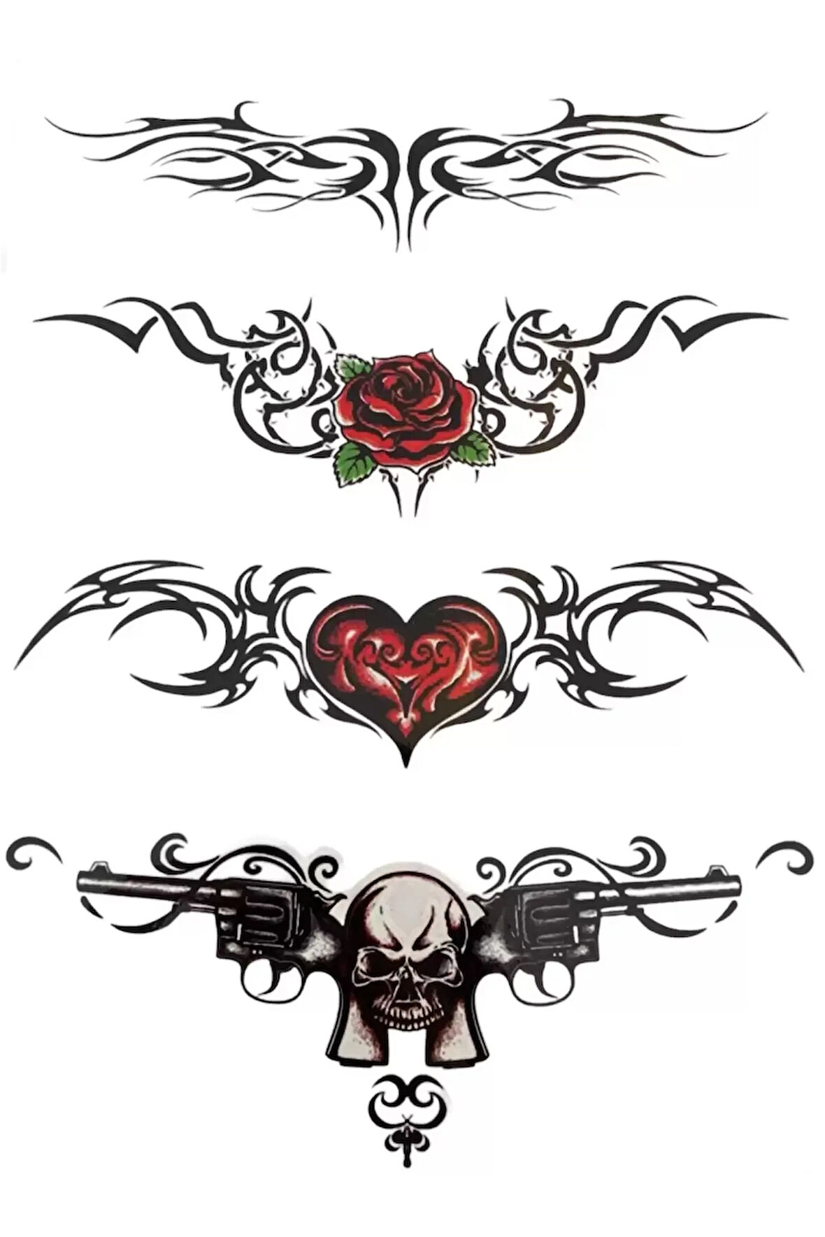 Caş Dekorasyon Karışık Figür Geçici Dövme Tattoo