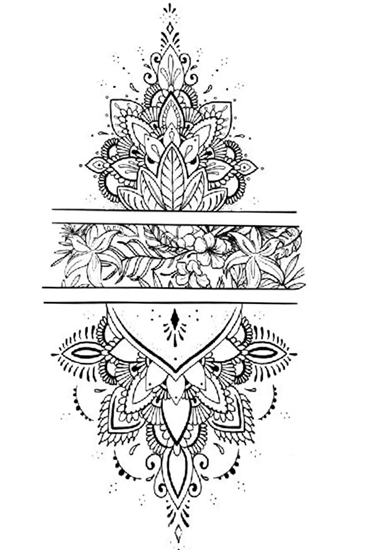 Caş Dekorasyon Çiçek Figürlü Geçici Dövme Tattoo