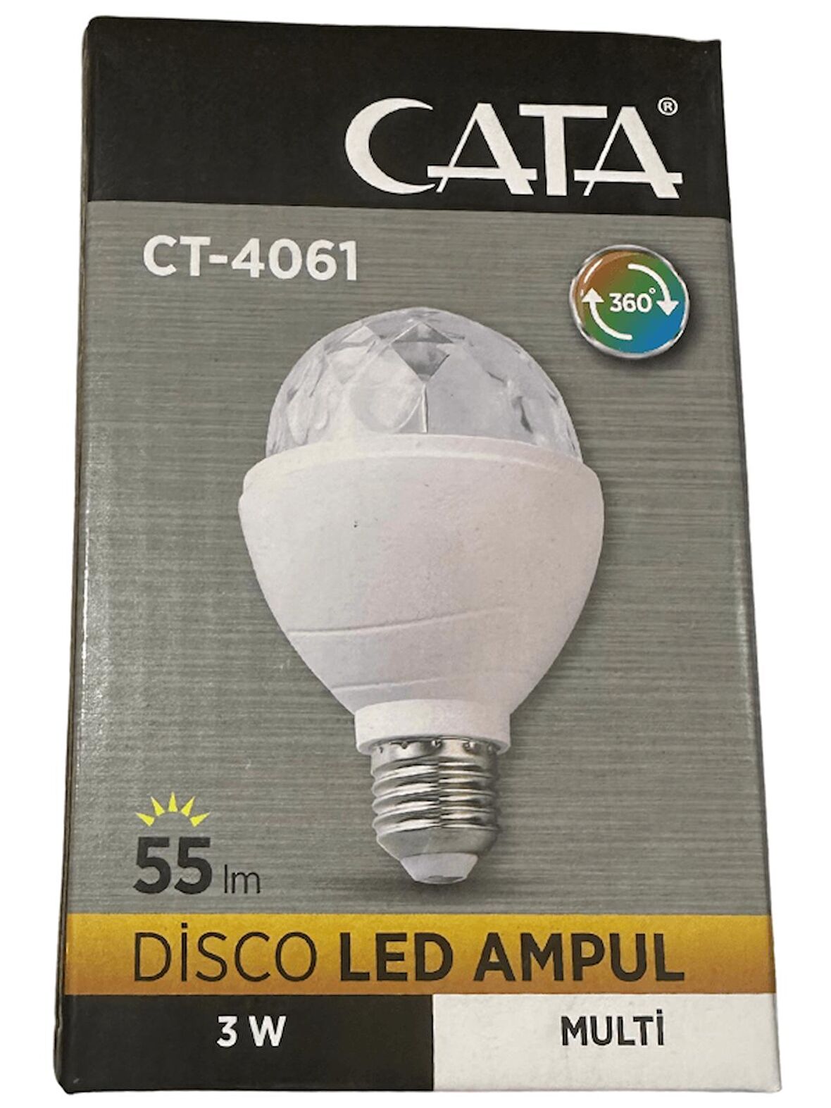Cata CT-4061 Disco Led Ampul RGB 3W E27 Duylu