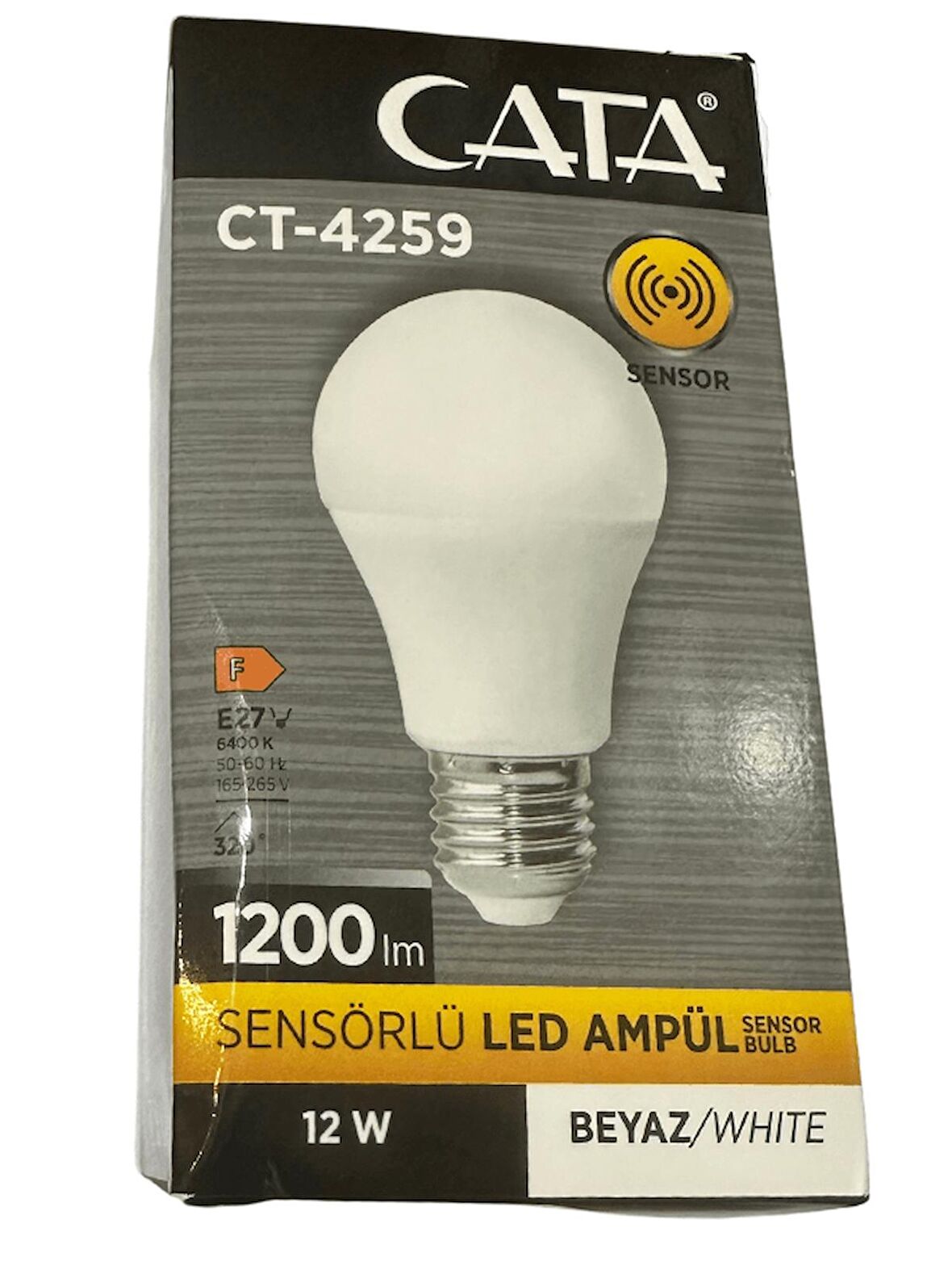 Cata CT-4259 12W 6400K (Beyaz Işık) Sensörlü E27 Duylu Led Ampul (4 Adet)