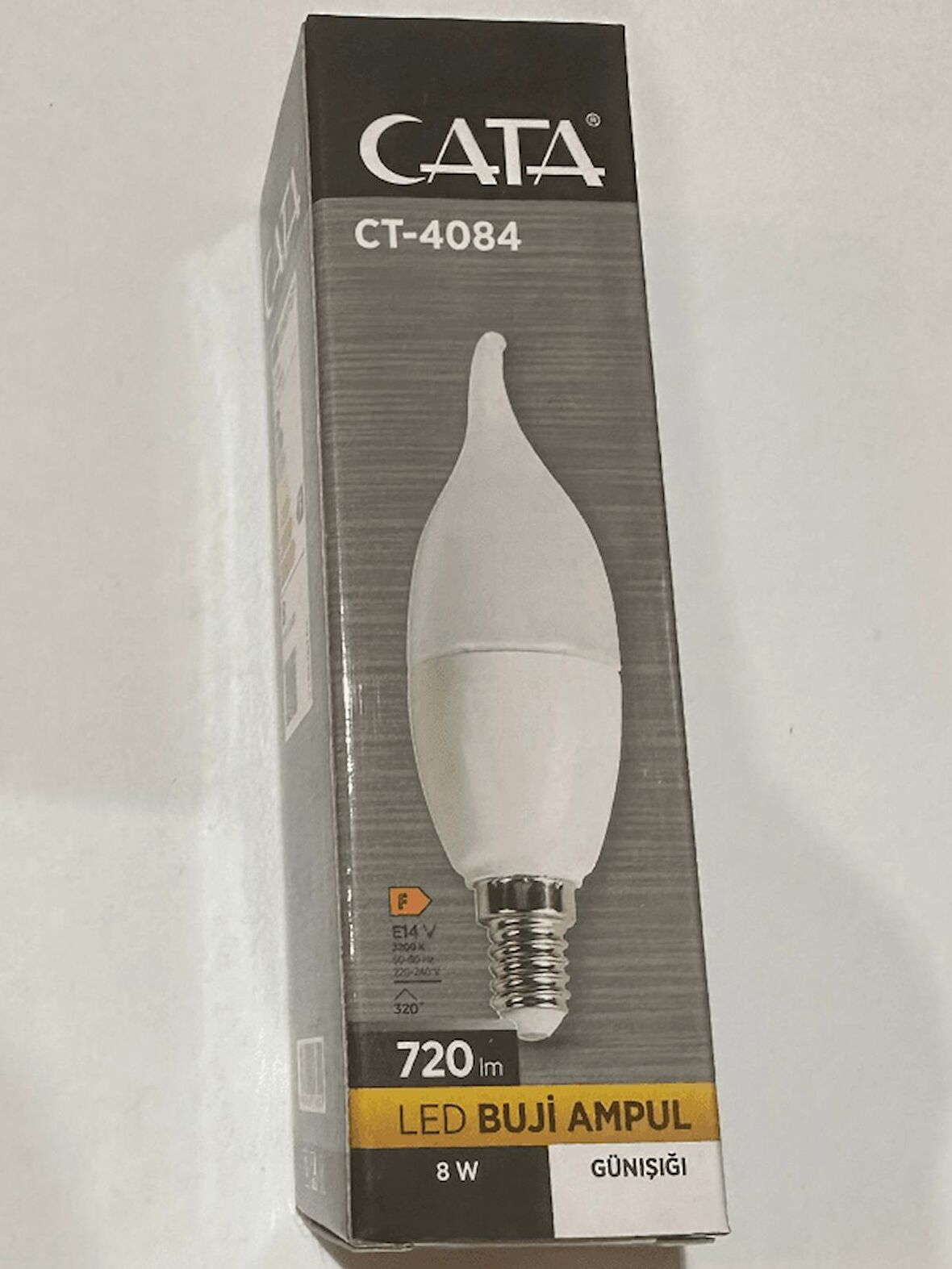 Cata CT-4084 8W 3200K (Günışığı) E14 Duylu Led Kıvrık Buji Ampul (8 Adet)