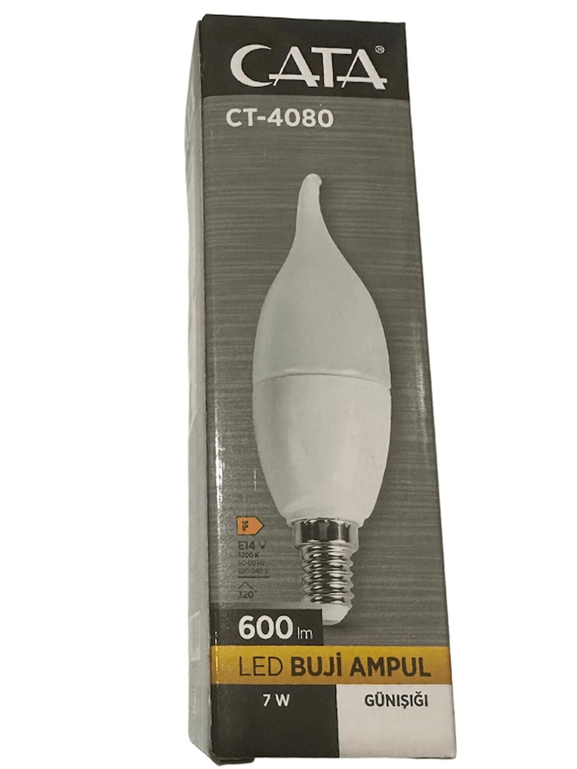 Cata CT-4080 7W 3200K (Günışığı) E14 Duylu Led Kıvrık Buji Ampul (8 Adet)