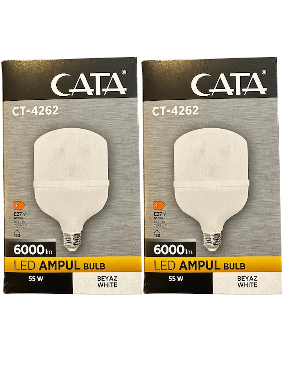 Cata CT-4262 55W 6400K (Beyaz Işık) E27 Duylu Led Torch Ampul (2 Adet)