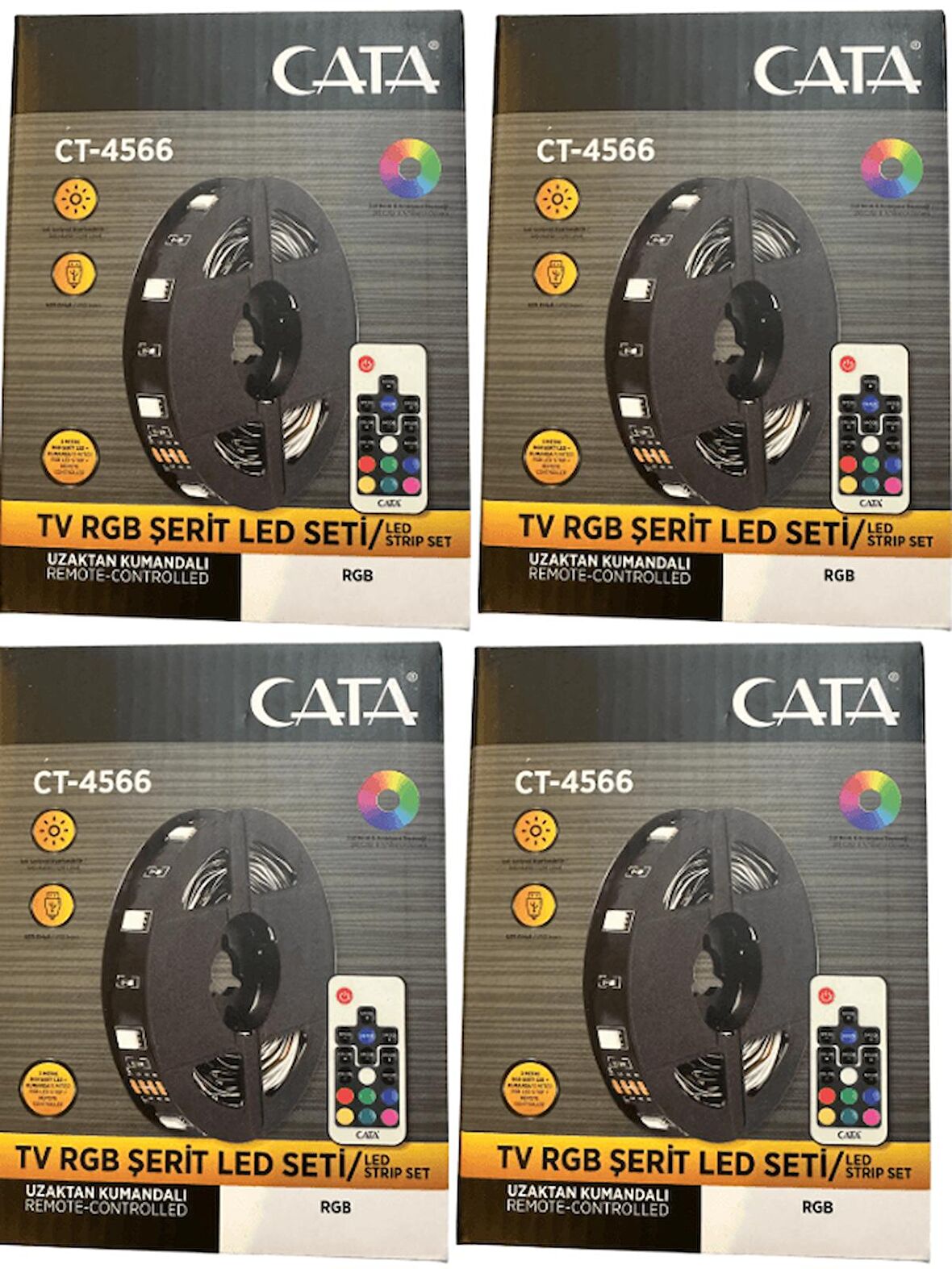 Cata CT-4566 TV RGB Şerit Led Seti Kumandalı (4 Adet)