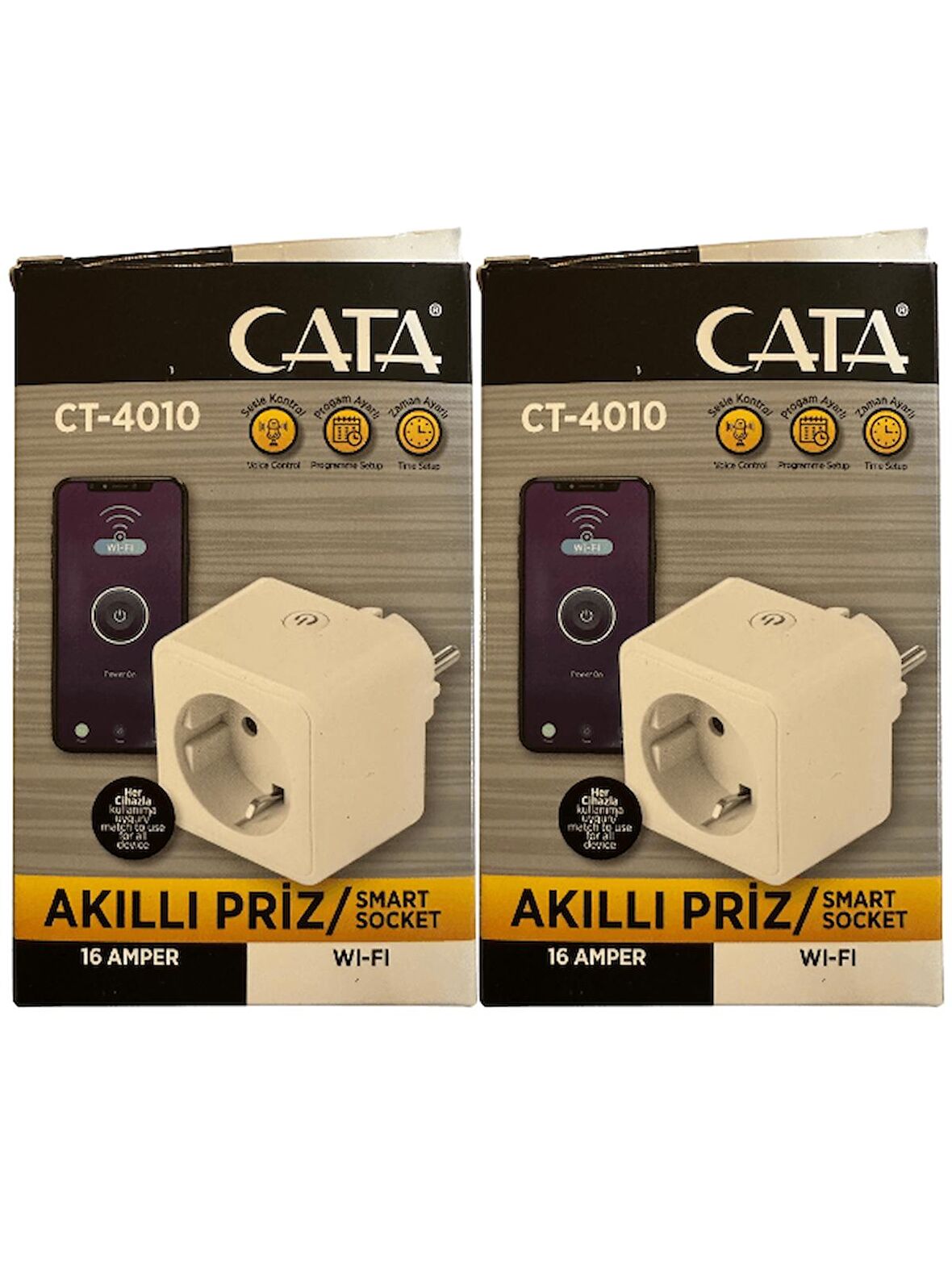 Cata CT-4010 Wifi Üzerinden Kontrol Edilebilen Akıllı Priz (2 Adet)