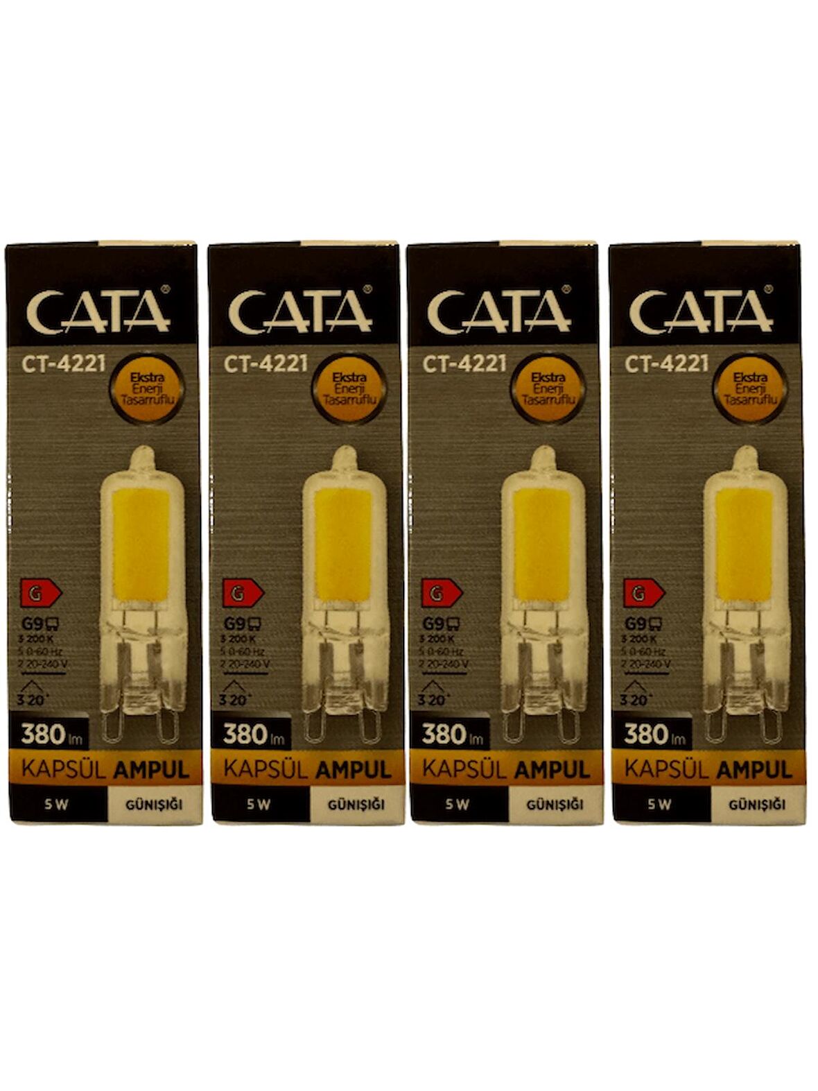 Cata CT-4221 5W 3200K (Günışığı) G9 Duylu Kapsül Ampul (4 Adet)