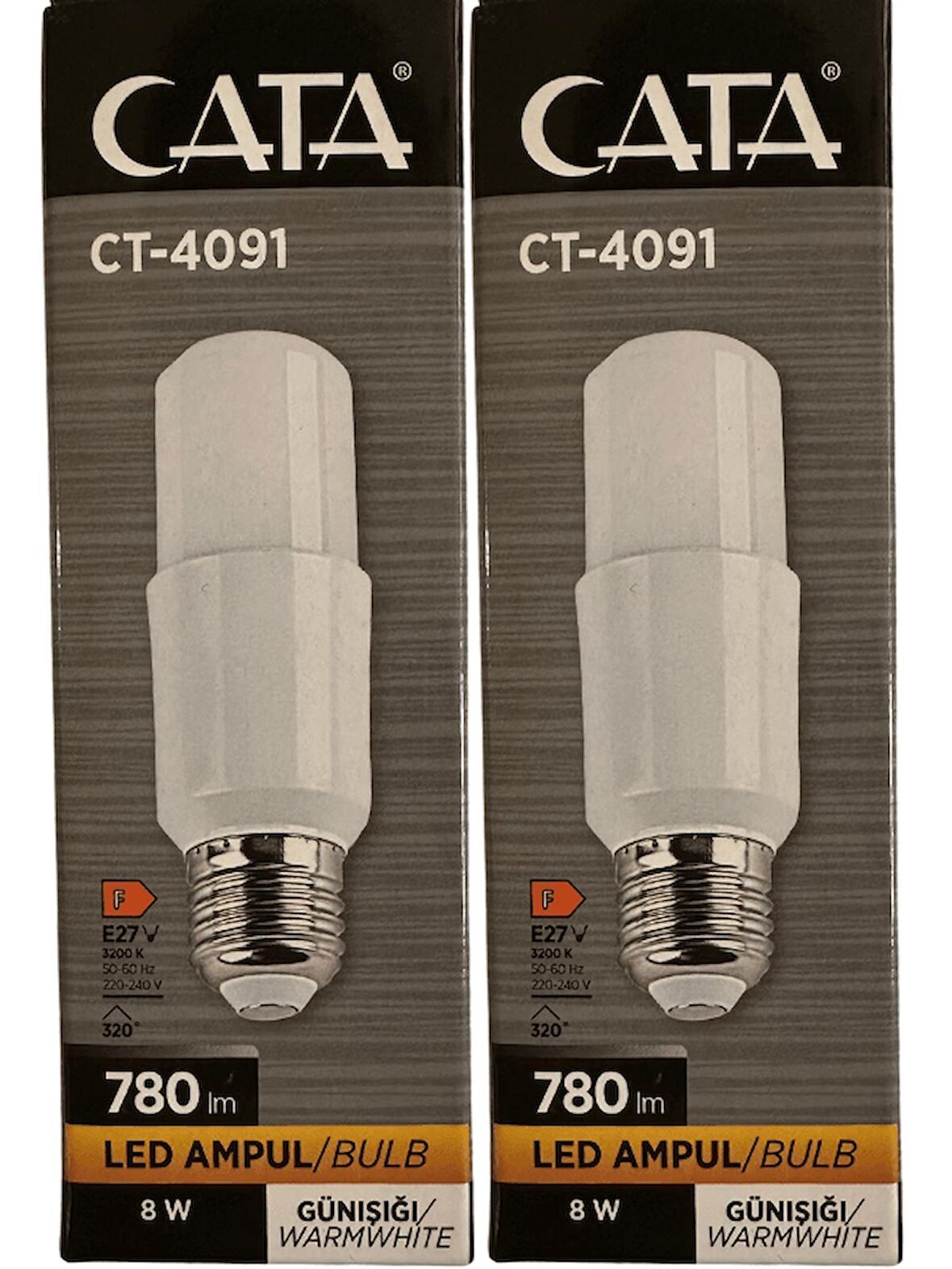 Cata CT-4091 8W 3200K (Günışığı) E27 Duylu Led Ampul (2 Adet)