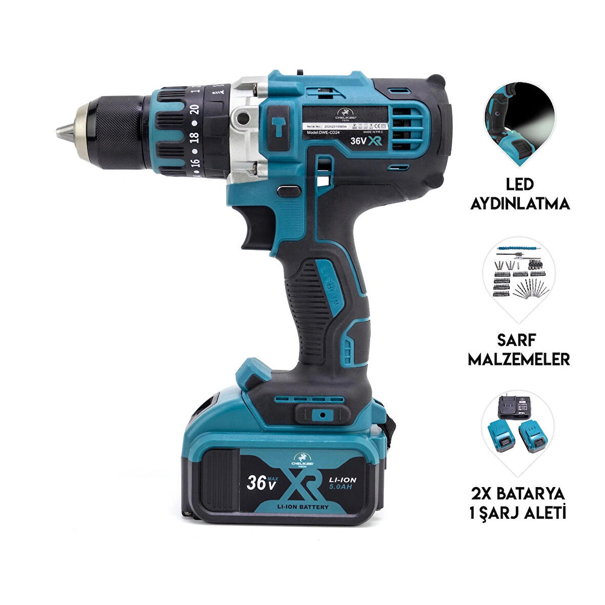 CHELİKBEİ 13mm Çelik Mandren Vidalama MK36 