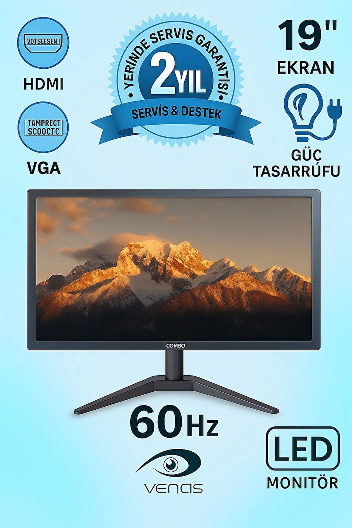 19” Geniş Ekran 60 Hz Led Monitör