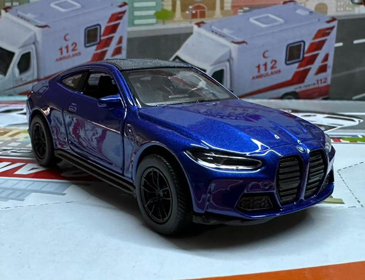 Oyuncak Metal Model Araba 1/36 Çek Bırak BMW M4 Lacivert