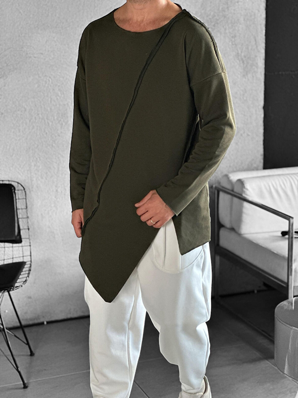 Asimetrik Haki Sweat
