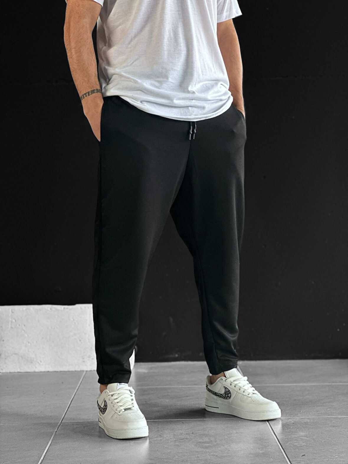 Siyah Baget Pantolon