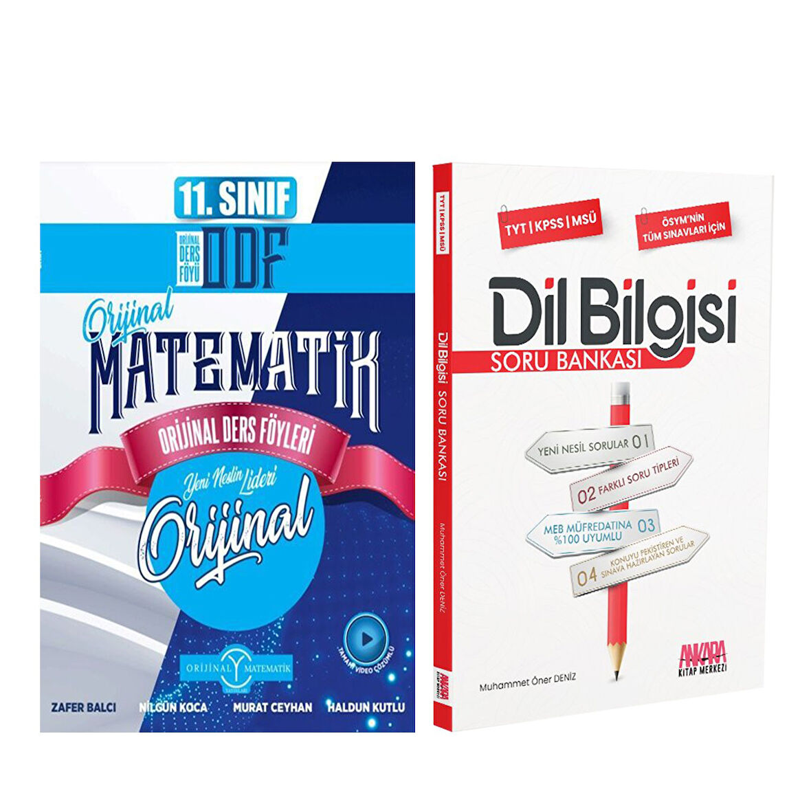 Orijinal Yayınları 11. Sınıf Matematik ODF KDT Seti ve AKM Dil Bilgisi Soru Bankası Seti 2 Kitap