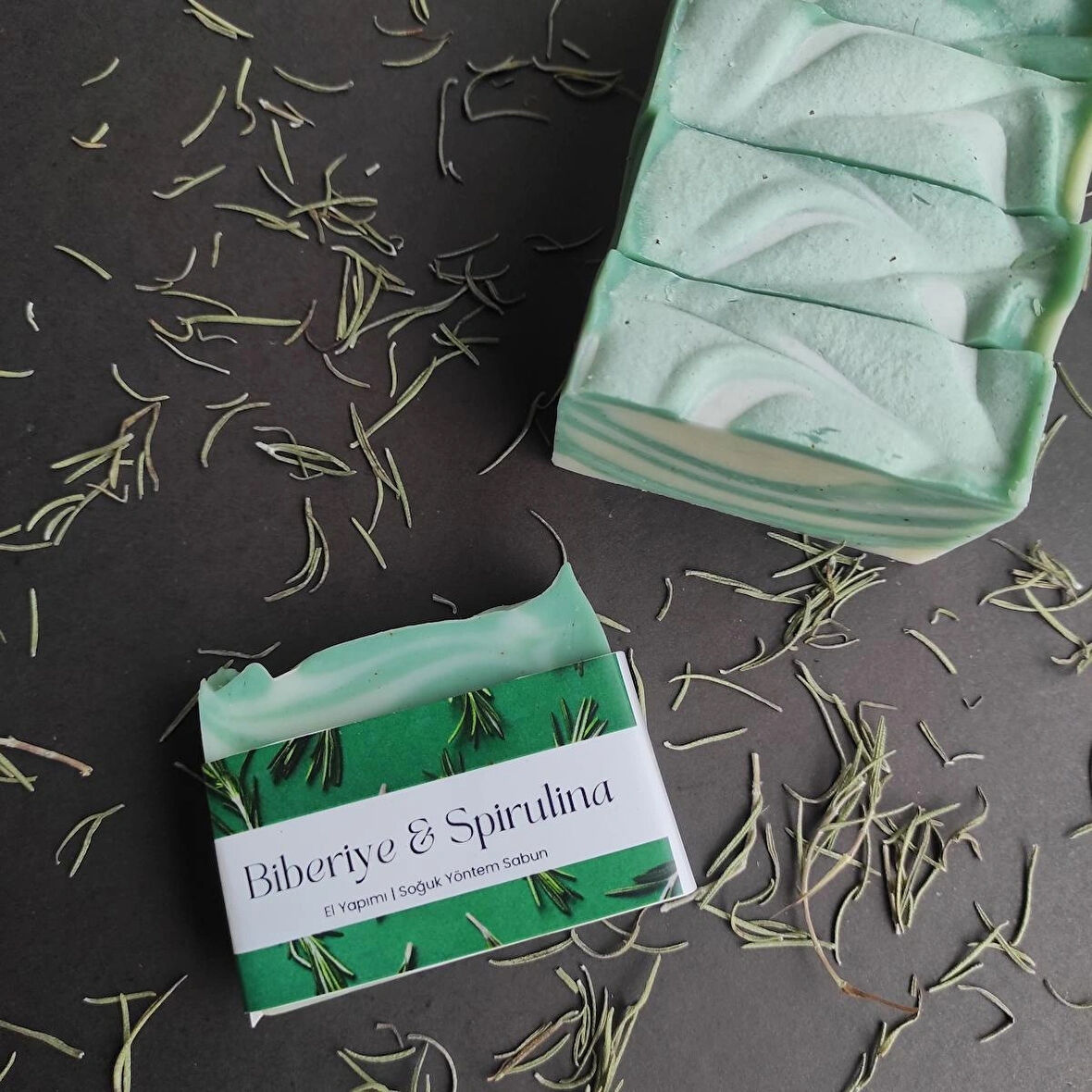 Biberiye & Spirulina Yosunlu Doğal Sabun