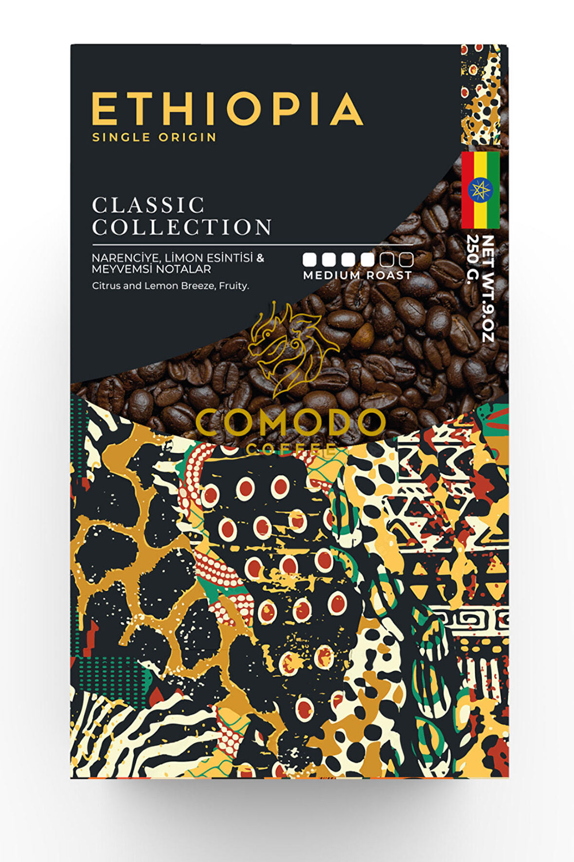 Comodo Coffee Etiyopya Classic Selection Filtre-Çekirdek Kahve 250 gr
