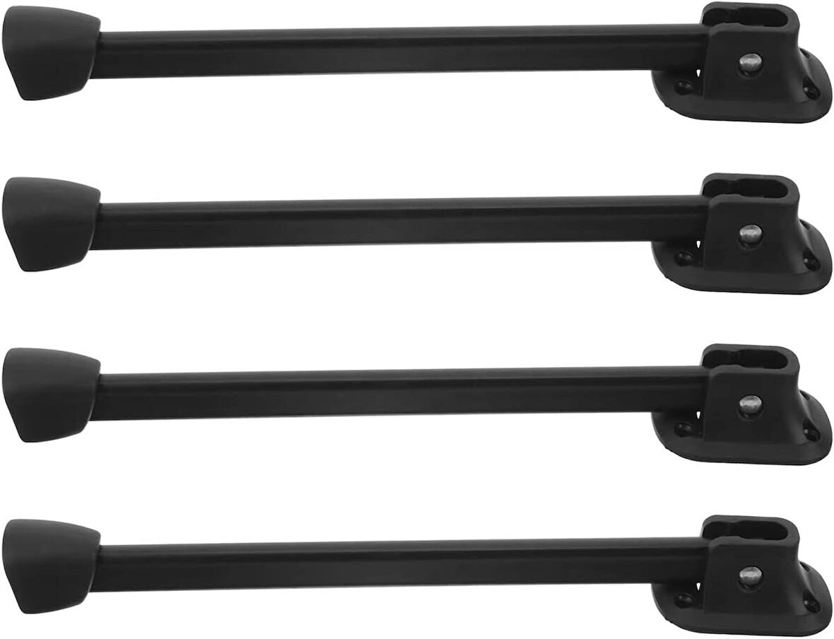 Microcase 25 cm Metal Katlanabilir Masa ve Sehpa Ayak Takımı 4 Adet - SİYAH AL5058