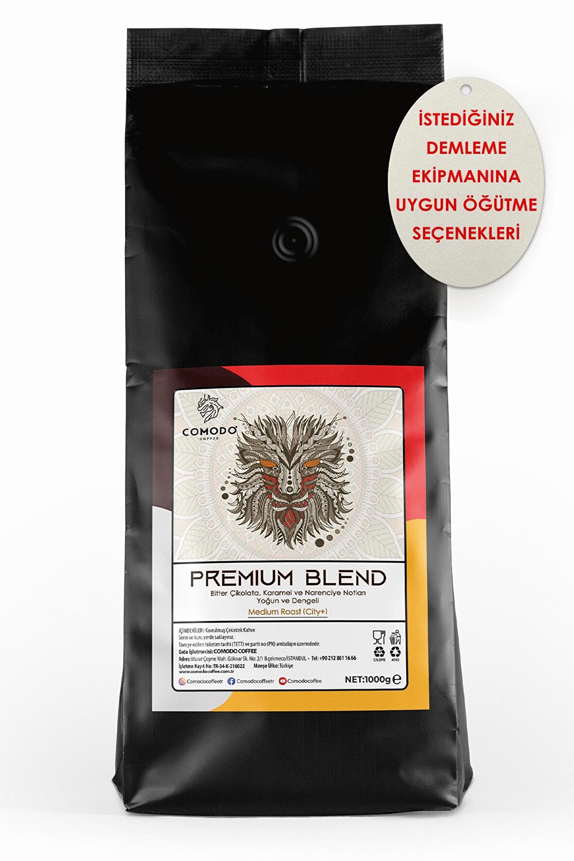 Comodo Coffee Premium Blend Special Selection Filtre-Çekirdek Kahve 1000 gr