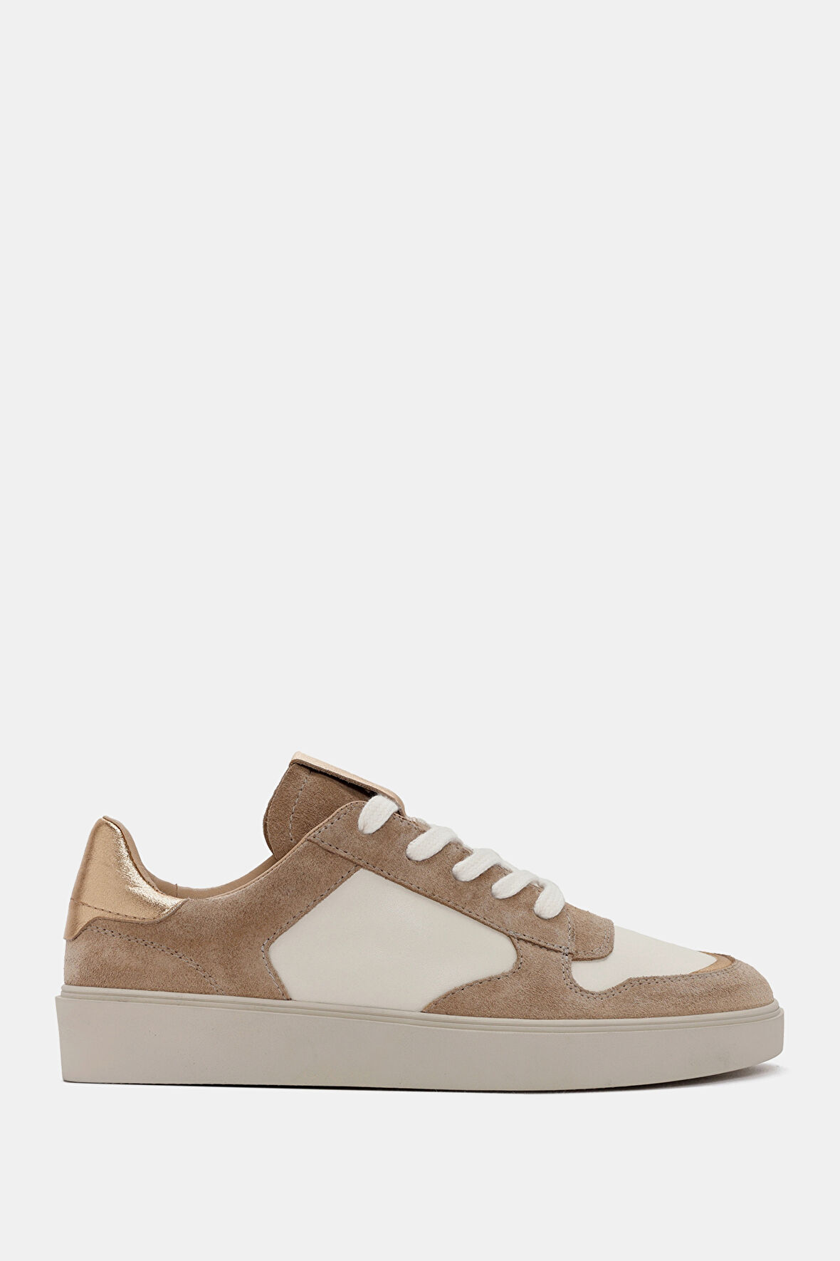 Lunetta Kadın Vizon Hakiki Süet Deri Sneaker