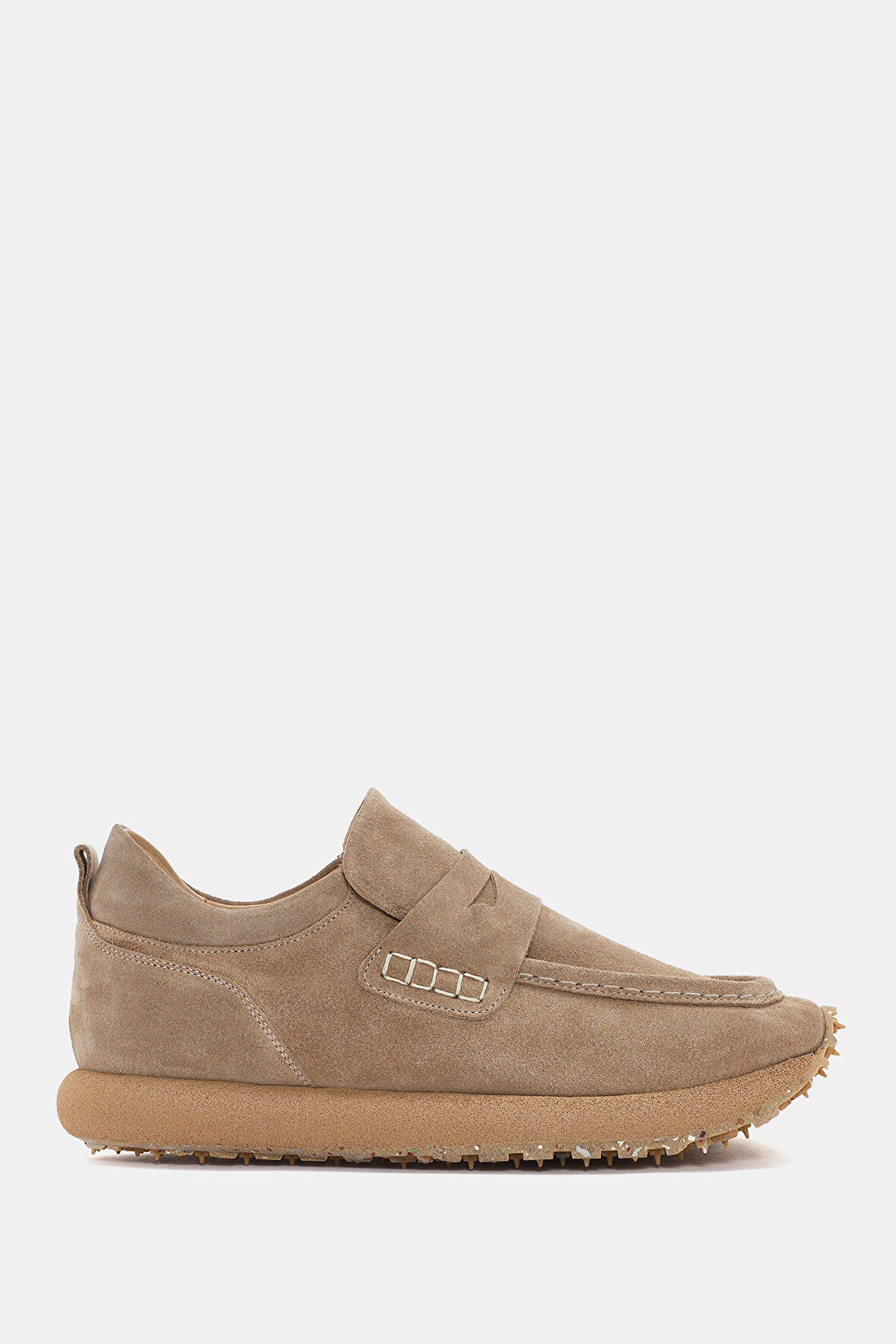 Troy Kadın Bej Gerçek Süet Deri Sneaker