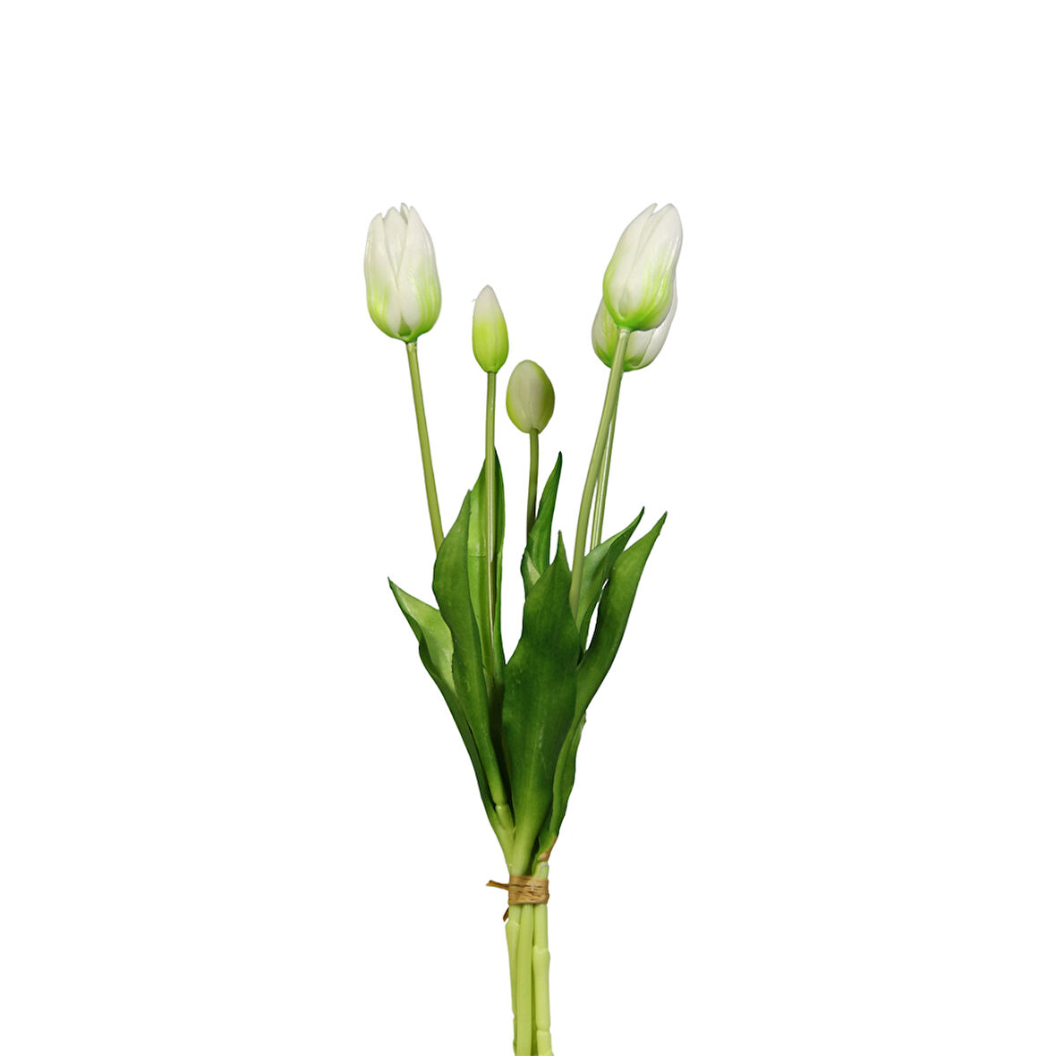 Yapay Islak Dokulu Lale Beyaz 43 cm