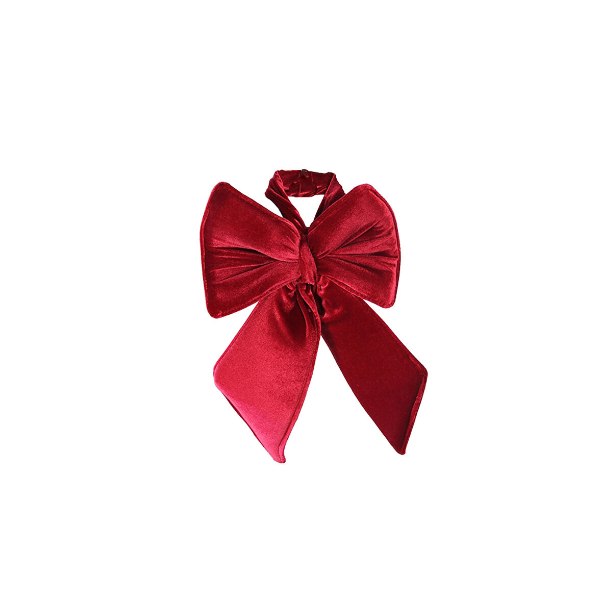 Yılbaşı Süsü Kadife Fiyonk Kırmızı 20 cm