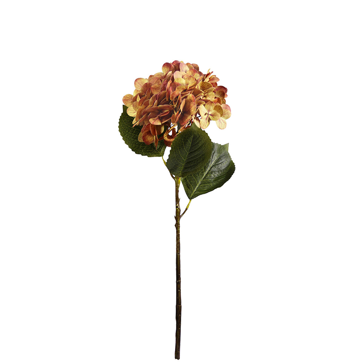 Yapay Ortanca Dalı Turuncu 60 cm