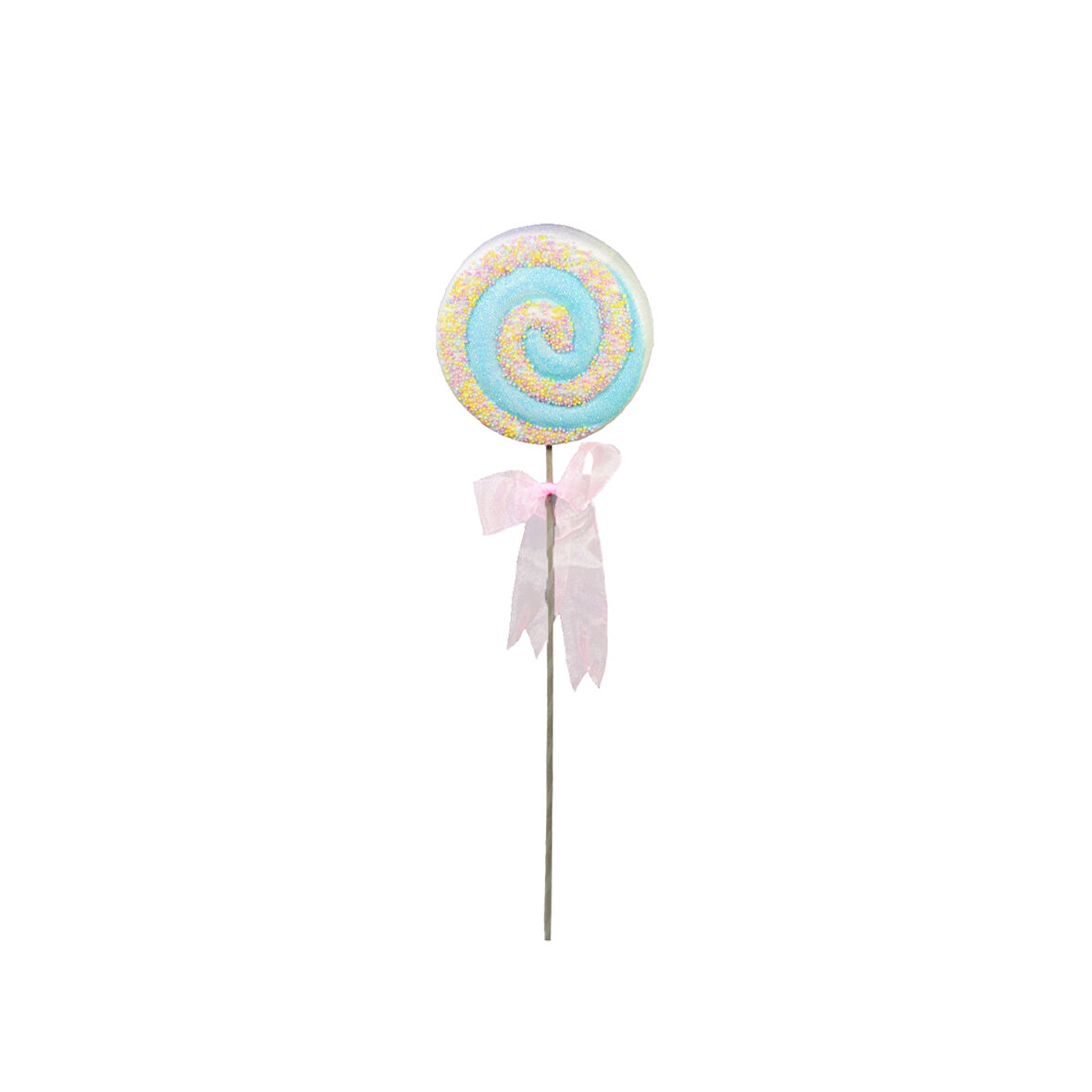 Işıltılı Yılbaşı Lolipop Süs Mint Yeşili 40 cm