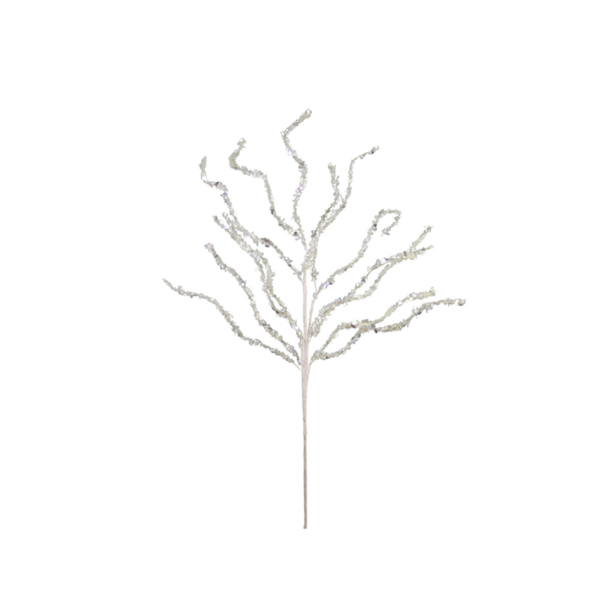 Yılbaşı Süsü Pullu Dal Beyaz 70 cm