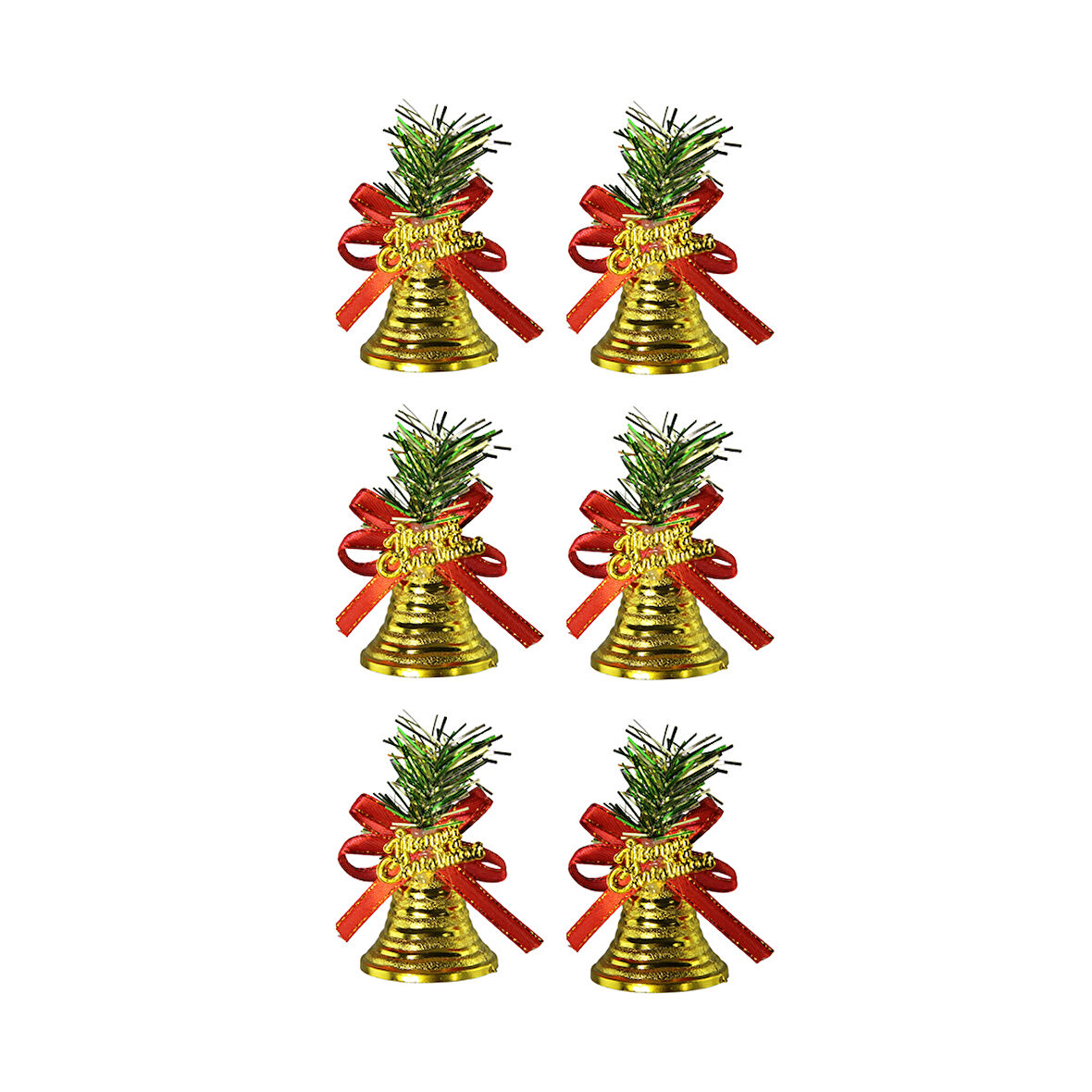 Yılbaşı Süsü 6'lı Mini Çan Altın 8 cm