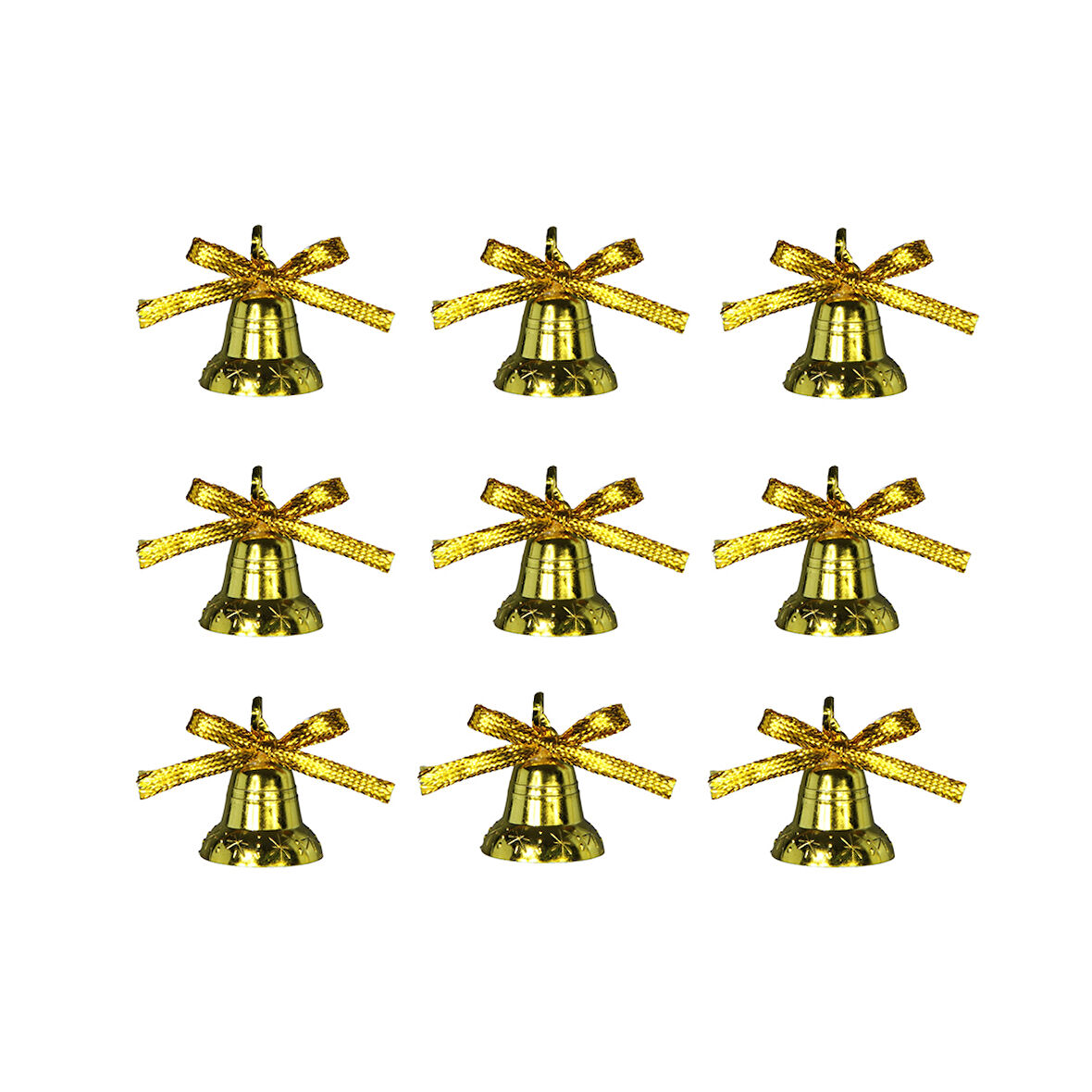 Yılbaşı Süsü 9'lu Mini Çan Altın 3 cm