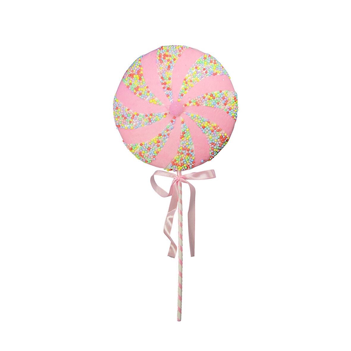 Yılbaşı Süsü Şekerli Lolipop Pembe 56 cm