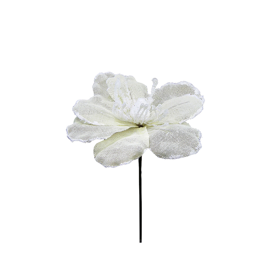 Yapay Keten Çiçek Ponsetya Krem 30 cm