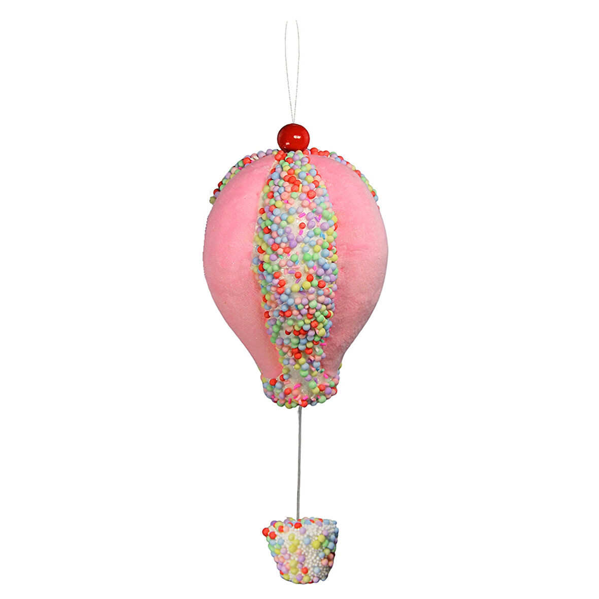 Yılbaşı Süsü Şekerlemeli Hava Balonu Pembe 30 cm