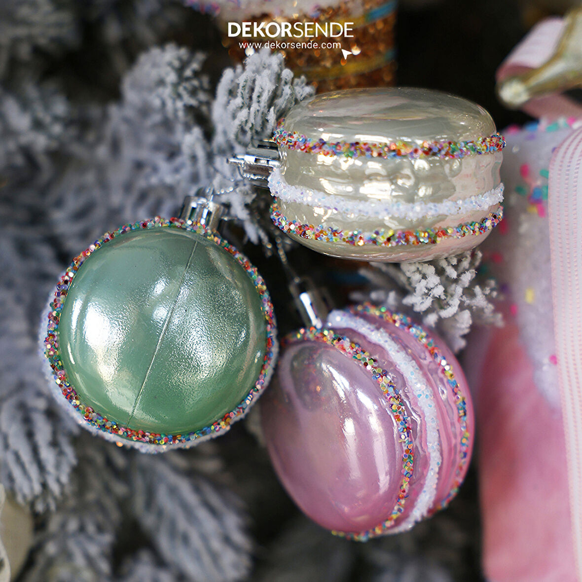 Yılbaşı Süsü 6'lı Macaron Renkli 6 cm