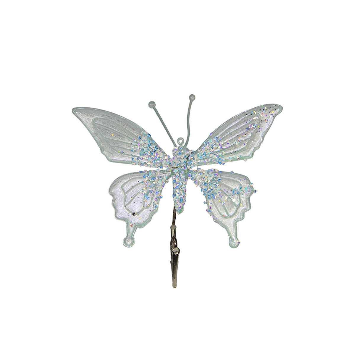 Yılbaşı Süsü Klipsli Kelebek Yeşil 18 cm